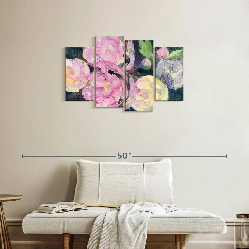 Harnek Evening Peonies I, 22" H x 36" W