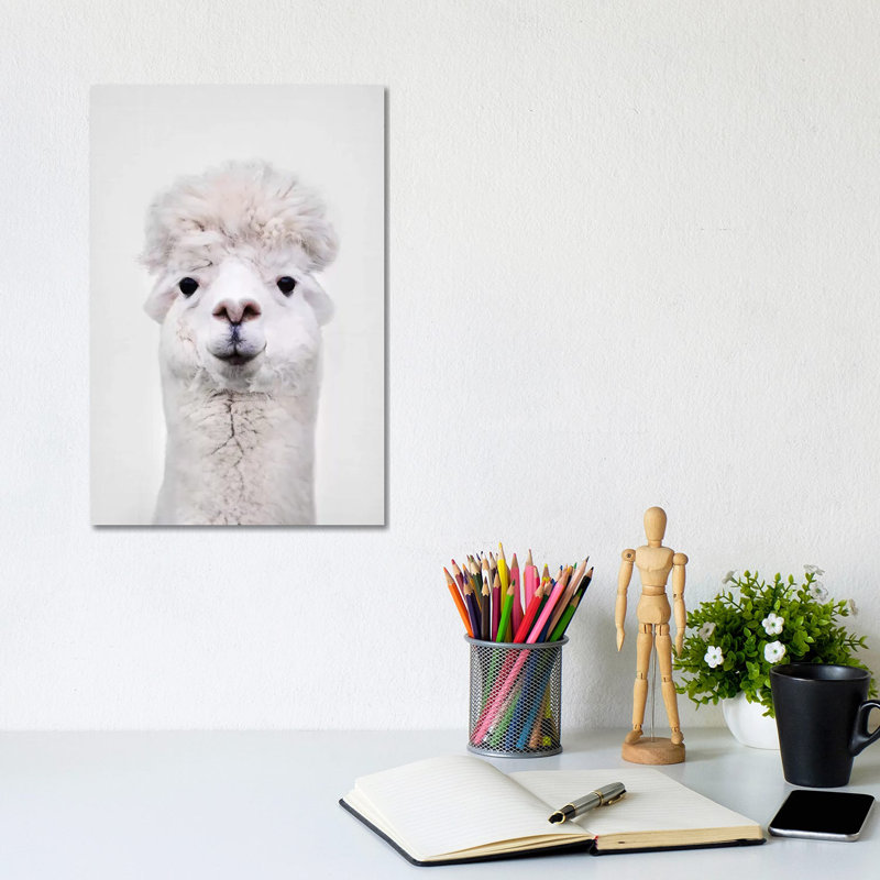 Llama by Sisi & Seb - Gallery-Wrapped Canvas Giclée on Canvas, Canvas, 20.32 cm H x 30.48 cm W