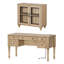 Ensemble de bureau 2 pièces, bureau de direction 56 po et armoire avec porte vitrée, chêne-1918257001