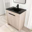 Meuble-lavabo autoportant de 30 po avec comptoir en céramique noire et 2 portes. Contreplaqué moderne. Lavabo à tablette réglable 30 po.-2011296705-2011296704