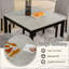 Ensemble de salle à manger 5 pièces avec plateau en mélamine effet béton, ensemble de table à manger en bois moderne, ensemble de 4 chaises de table de cuisine en bois massif pour la salle à manger, la cuisine et le restaurant