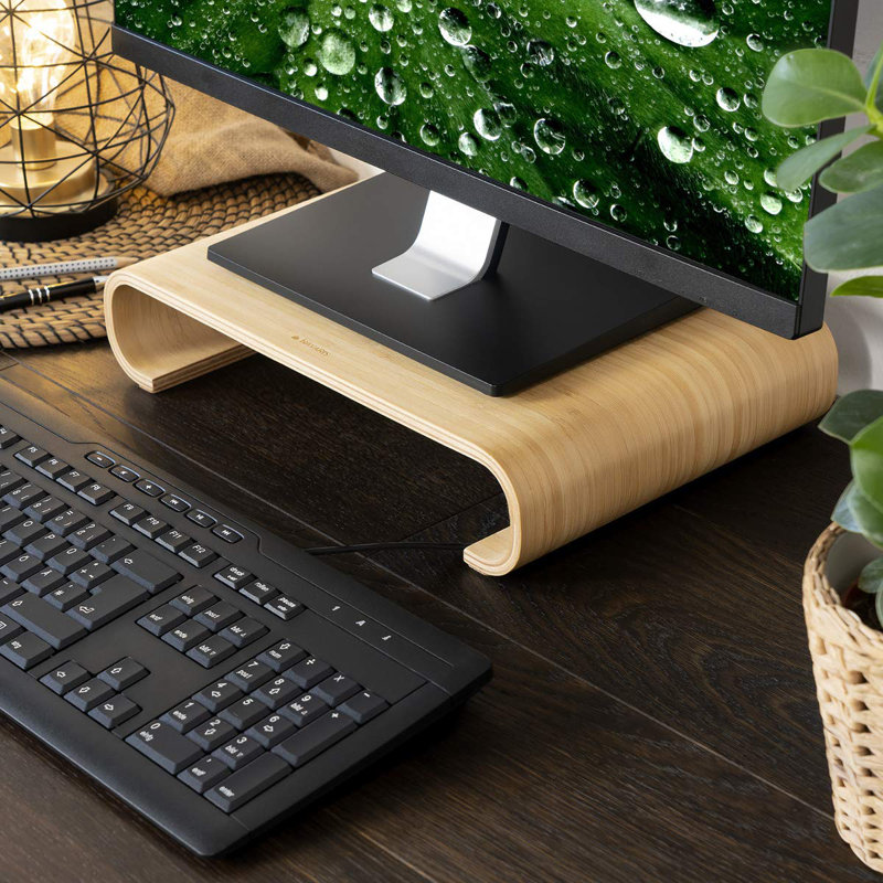 Kyzer Monitor Stand, Bamboo