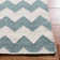 Rodgers Hand Woven Flat Weave Wool/Banana Silk/Cotton Chevron Rug in Ivory/Blue