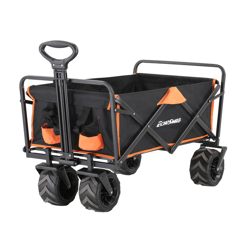 Heavy Duty Garden Carts, Black/Orange