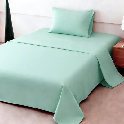 4-piece soft Bed Sheet Set – 85g Breathable Fabric & Machine Washable – Solid Color