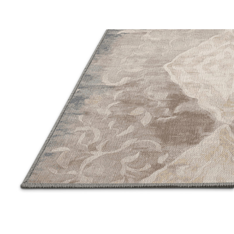 Tapis gris lavable à la machine GSIX03590, Rectangle 8 pi x 10 pi
