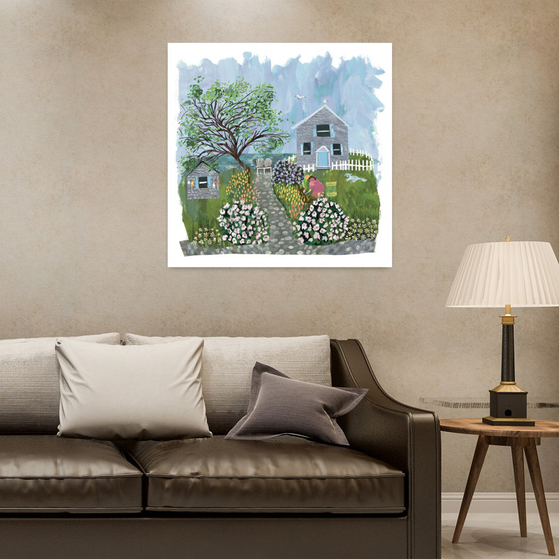 Art contemporain chien, art côtier, H 32 po x l 32 po