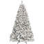 Arbre de Noël artificiel enneigé avec pommes de pin-938414351