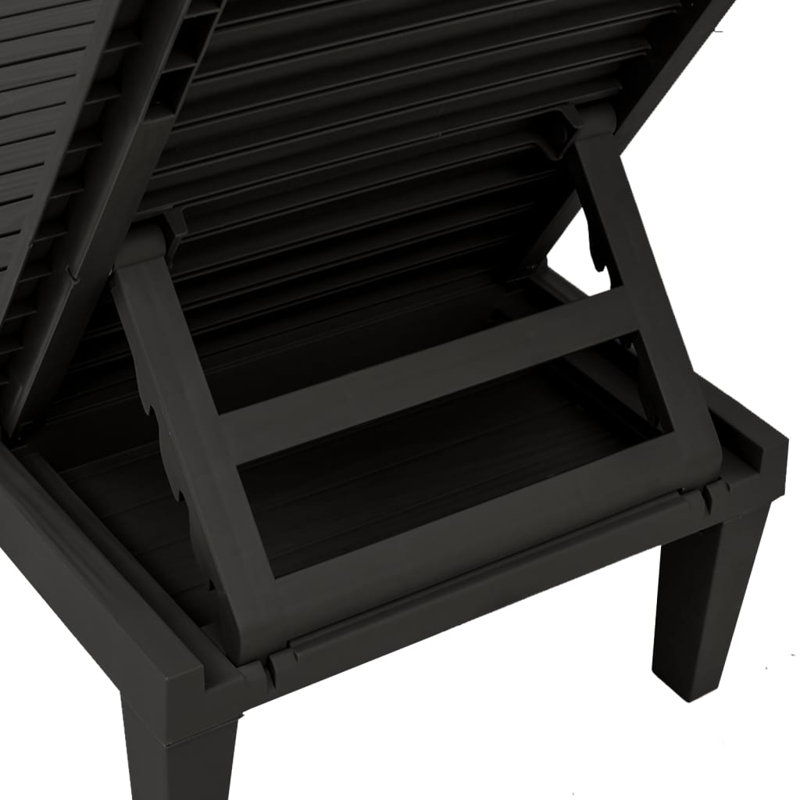 Outdoor Chaise Lounge, Black