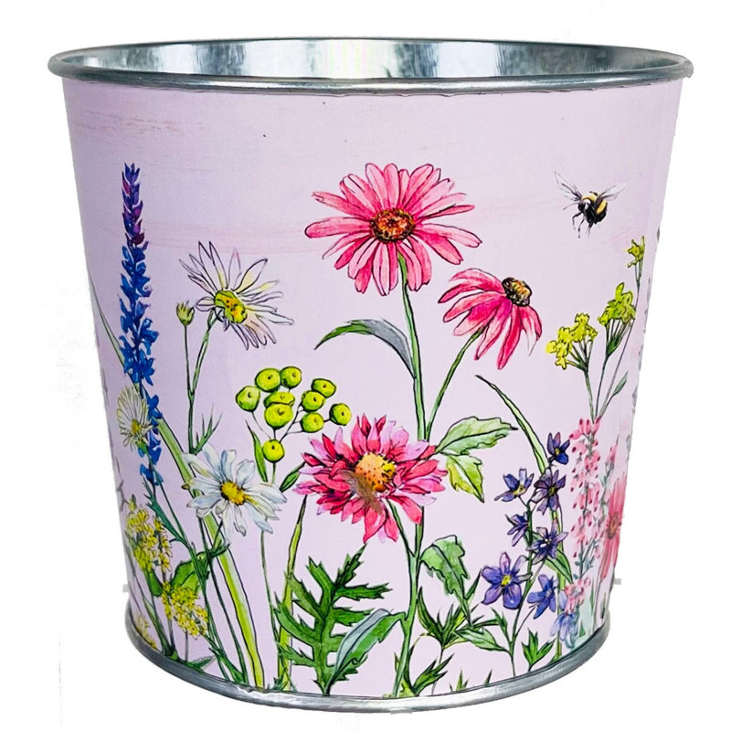 My Garden Grows Metal Planter, 4" H x 4.5" W x 4.5" D