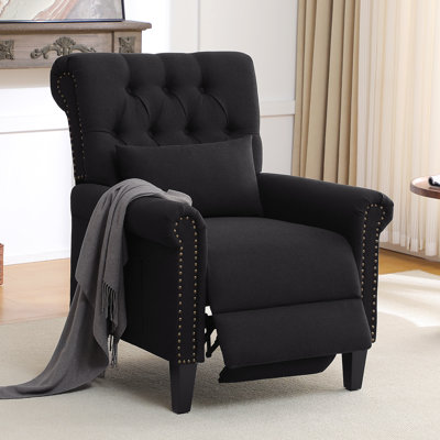 Fauteuil inclinable classique à dossier poussoir l 30 po avec rivets