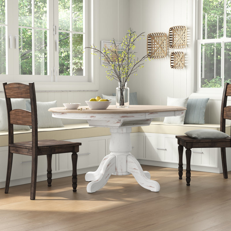 Wilkey Extendable Solid Wood Dining Table