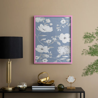 Blue Chinoiserie II, reproduction encadrée - bois massif