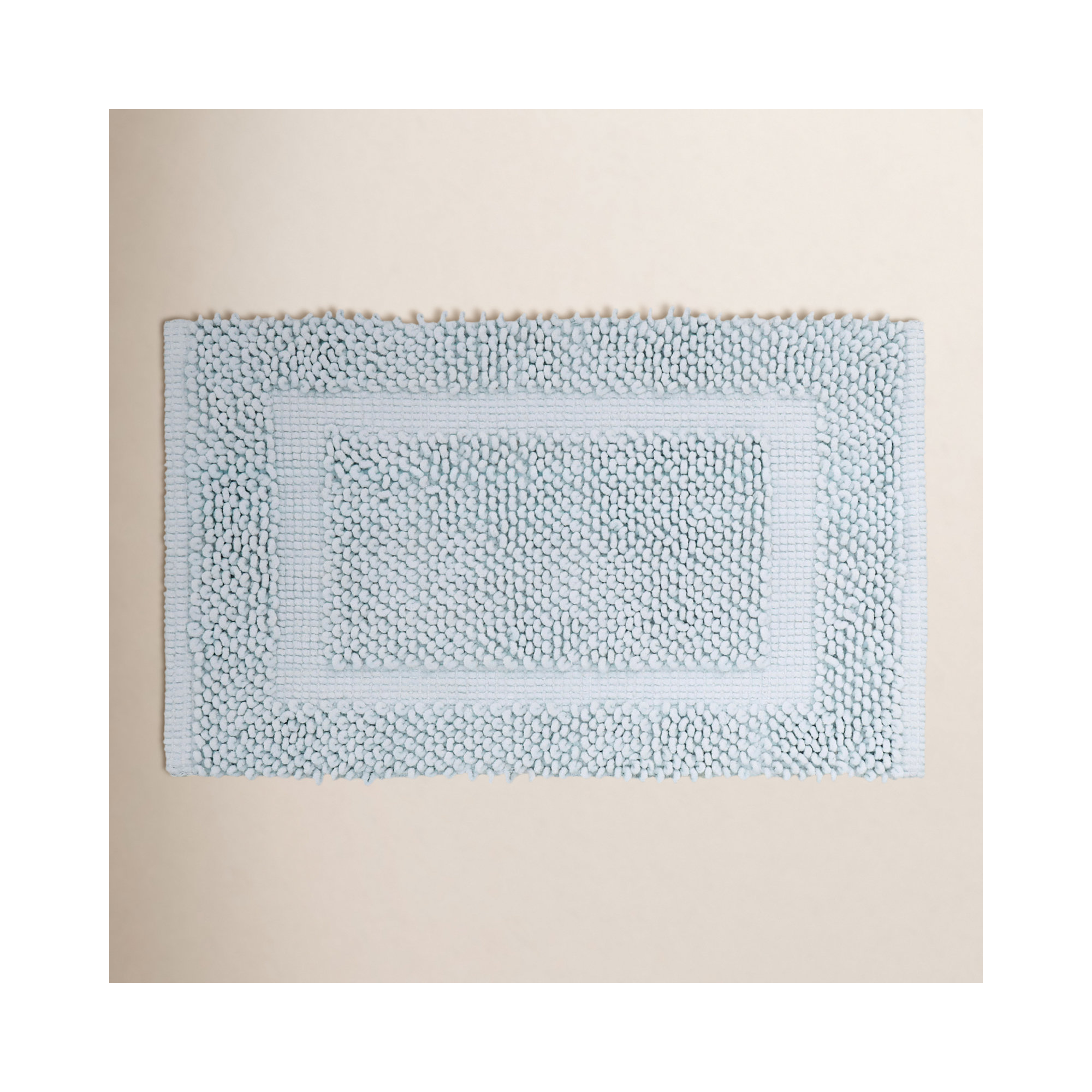 Payten Classic Cotton Bath Mat, Single - 17"W x 24"L, Pale Blue