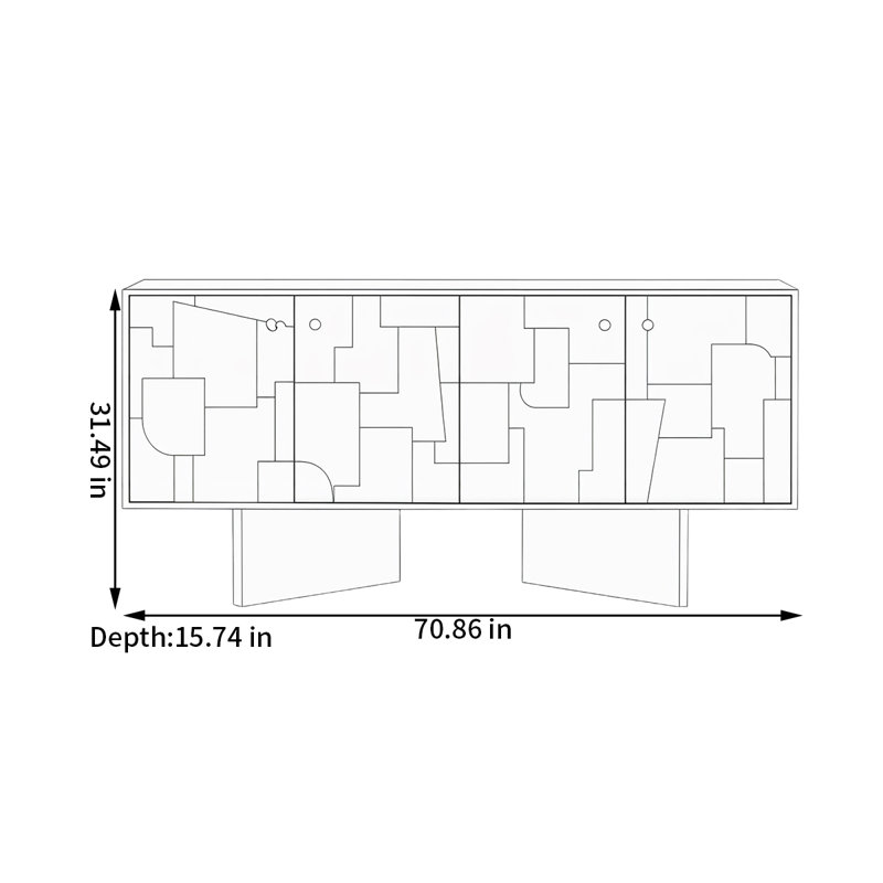 Tremberth, H 31,49 po x l 70,86 po x P 15,74 po