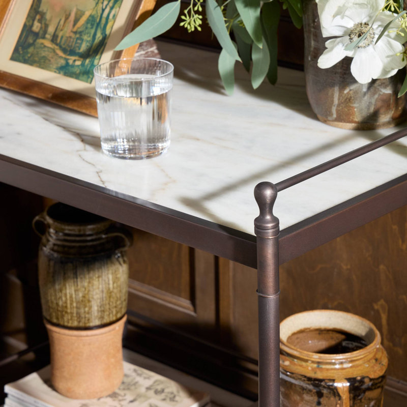 Eisen Nightstand-Striated Marble