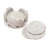 Marble Agate Ceramic Jute Leather Crystal Circle Round 6 Piece Coaster Set with Holder Set