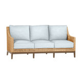 Peninsula 80" Wide Outdoor Wicker Patio Sofa with Cushions