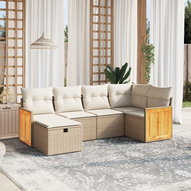 Grand canapé modulaire en rotin PE Vidaxl