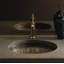 Briolette Glass Circular Vessel Bathroom Sink
