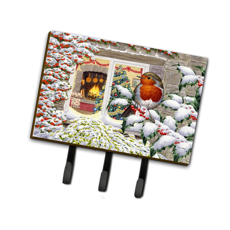 Metal Wall Organizer with Key Hooks