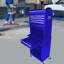 Chariot détachable pour 6 outils - bleu, grand espace de rangement interne pour atelier de réparation-1737288573