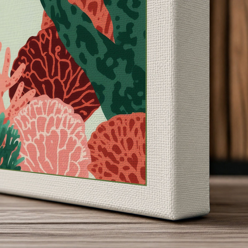 Desert Garden Botanical - Wrapped Canvas, 24x16 - 61.0 x 40.6 cm, Cream Border