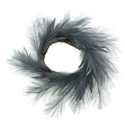 Faux Pampas Polyester 58cm Wreath