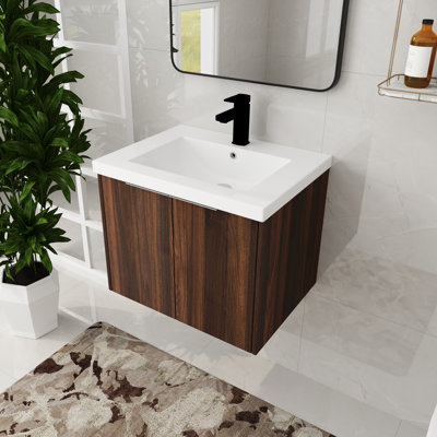 Ensemble de meuble-lavabo mural simple 30 po Meng