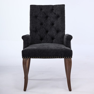 Upholstered Chenille Fabric Accent Dining Chair