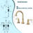 8-inch Widespread Faucet 2-handle Bathroom Faucet with Drain 1.2 GPM-91270296