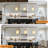 Natural Alabaster Modern Pendant Light Brass Kitchen Living Room-812652974