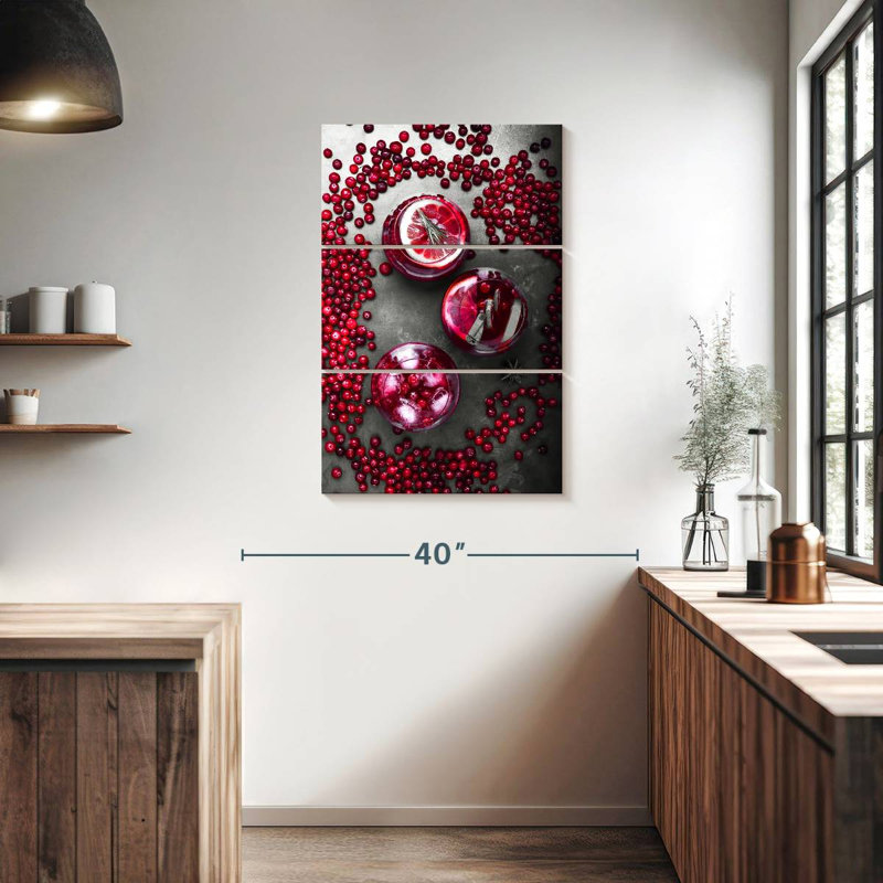 Yarlin - Juteux canneberge cocktail, H 38 po x l 24 po
