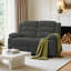 Manual Reclining Loveseat with Rounded Armrests-290238149