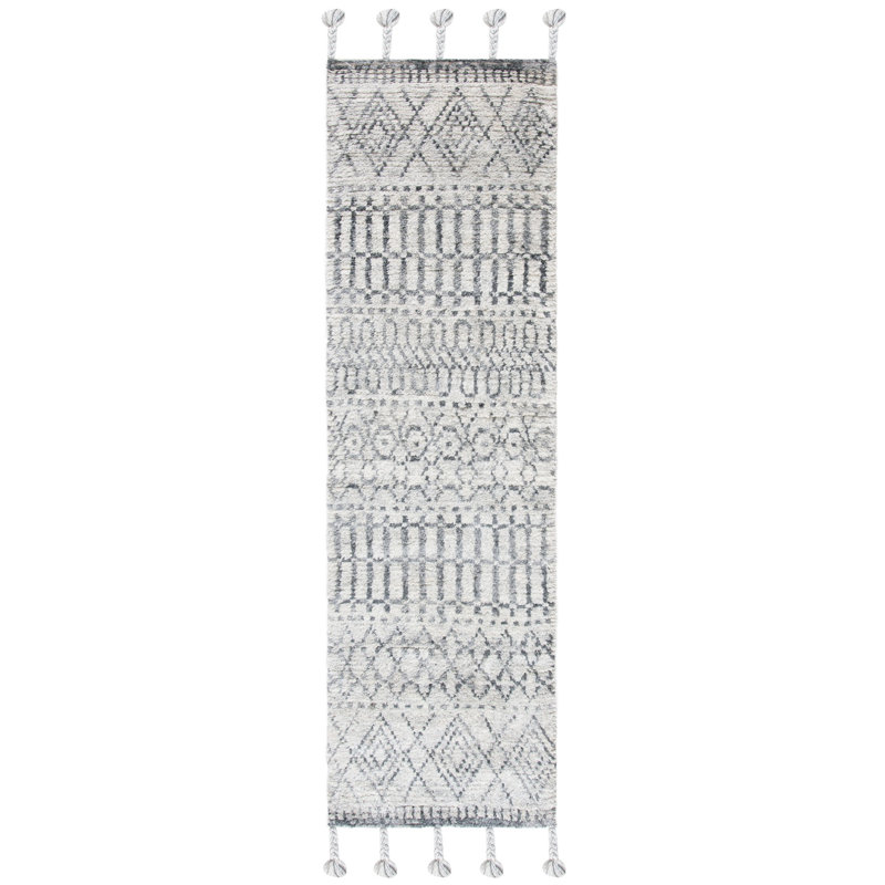 Comer Hand Knotted Wool Rug, Runner 2'3" x 8'