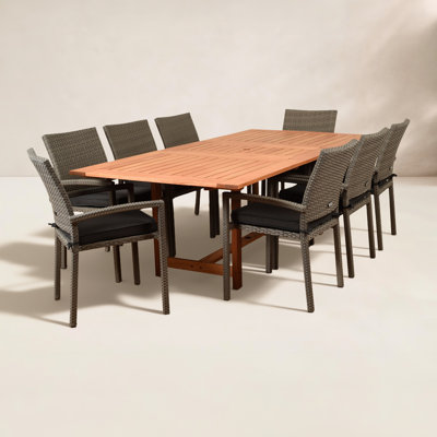 Anautica 93" Eucalyptus Patio Dining Set