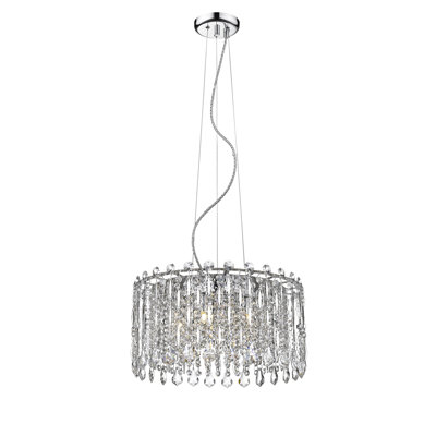 Clapper 5 - Light Chrome Crystal Pendant