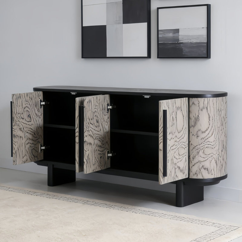 Console moderne et multifonctionnelle, H 33,46 po x l 70,87 po x P 15,75 po