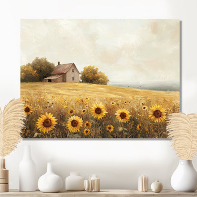 Diwan, tournesols au bord de la ferme I - tournesols, art mural