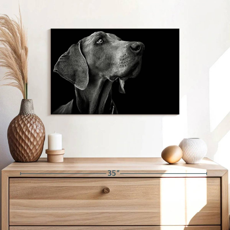 Brampt Monochrome Dog, 16" H x 24" W