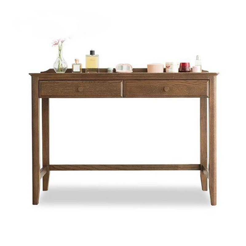 Bureau rectangulaire en bois massif avec tiroirs Walnut, H 31,1 po x l 43,31 po x P 19,69 po