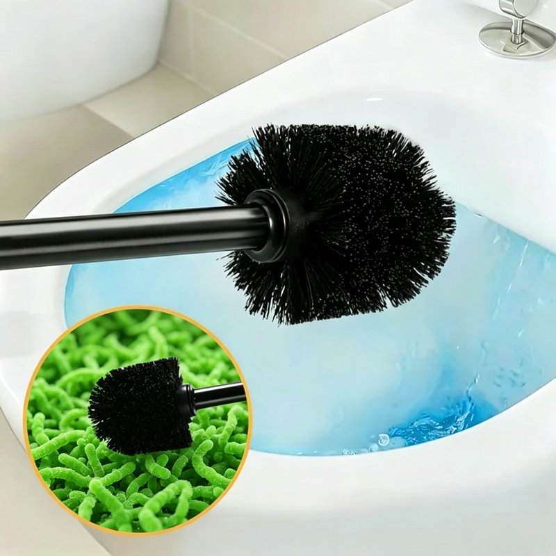 Ensemble de 3 ventouses et brosses de toilette 2 en 1 avec manche allongé