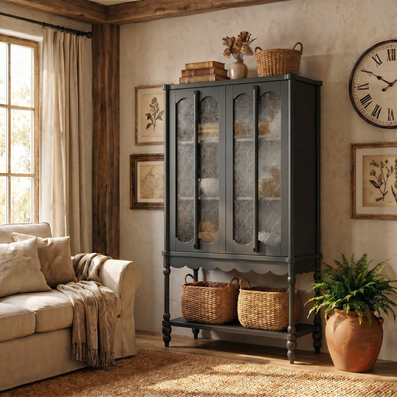 Vitrine avec design élégant, Noir