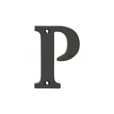 Deltana RL4P-10B 4" Residential Letter P; Oil Rubbed Bronze Finish