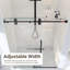 Porte de douche coulissante simple sans cadre de 44 à 48 po x H 76 po - Verre trempé transparent de 5/16 po (8 mm), conception à dérivation-129052678