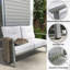 Causeuse de patio en aluminium pour 2 personnes avec coussins épais-9550230