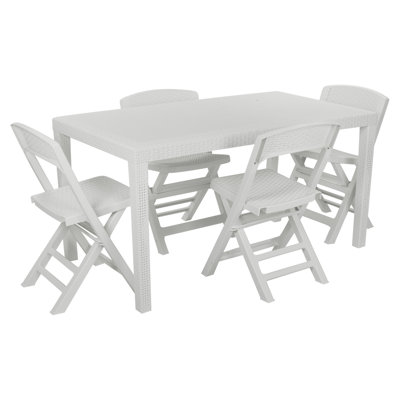 Rutherfordton Rectangular 5 - Piece 4 - Person 138Cm L Outdoor Table Set