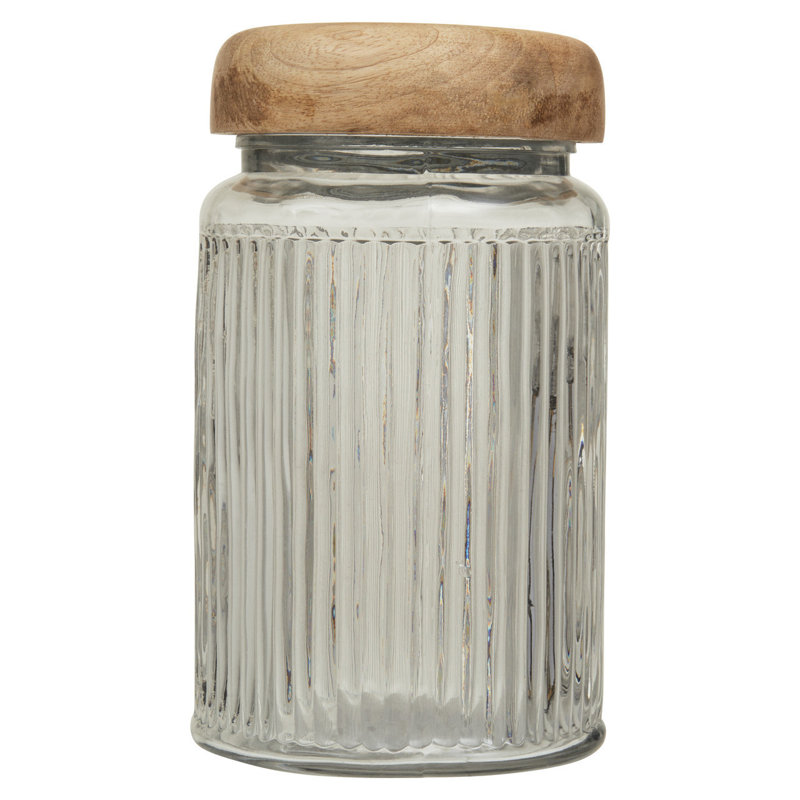 Glass Jar, 19cm H x 11cm W x 11cm D