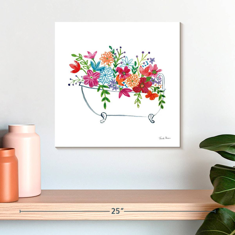Harnek Floral Bathroom I, H 16 po x l 16 po