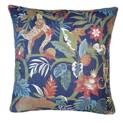Jungle Boogie Indigo Indoor/Outdoor Throw